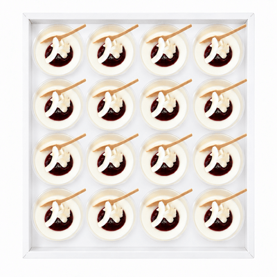 veganská kokosová panna cotta 16 ks